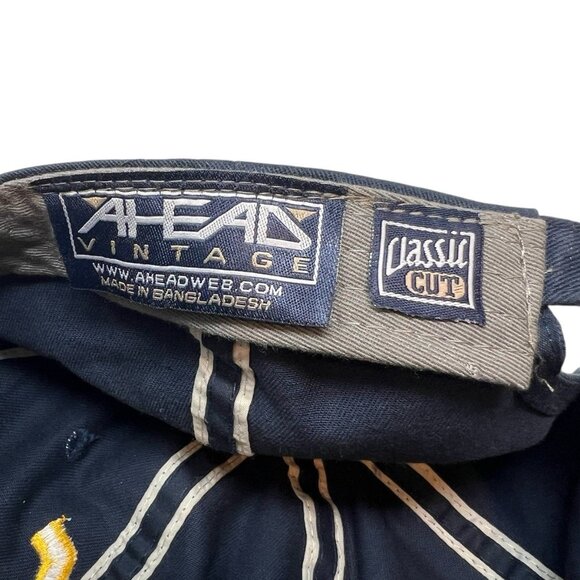 West Virginia University Mountaineers WVU Hockey Strapback Hat Cap Dad Logo - Picture 8 of 10